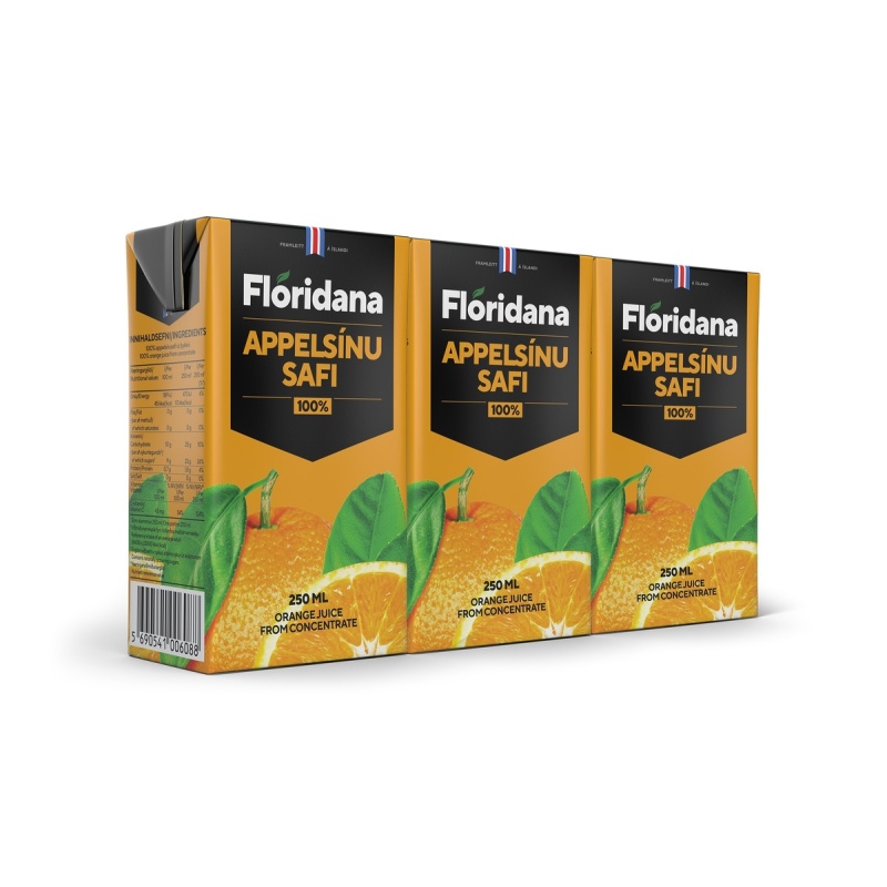 Floridana Appelsínusafi 3*8 250ml - Ölgerðin Egill Skallagrímsson